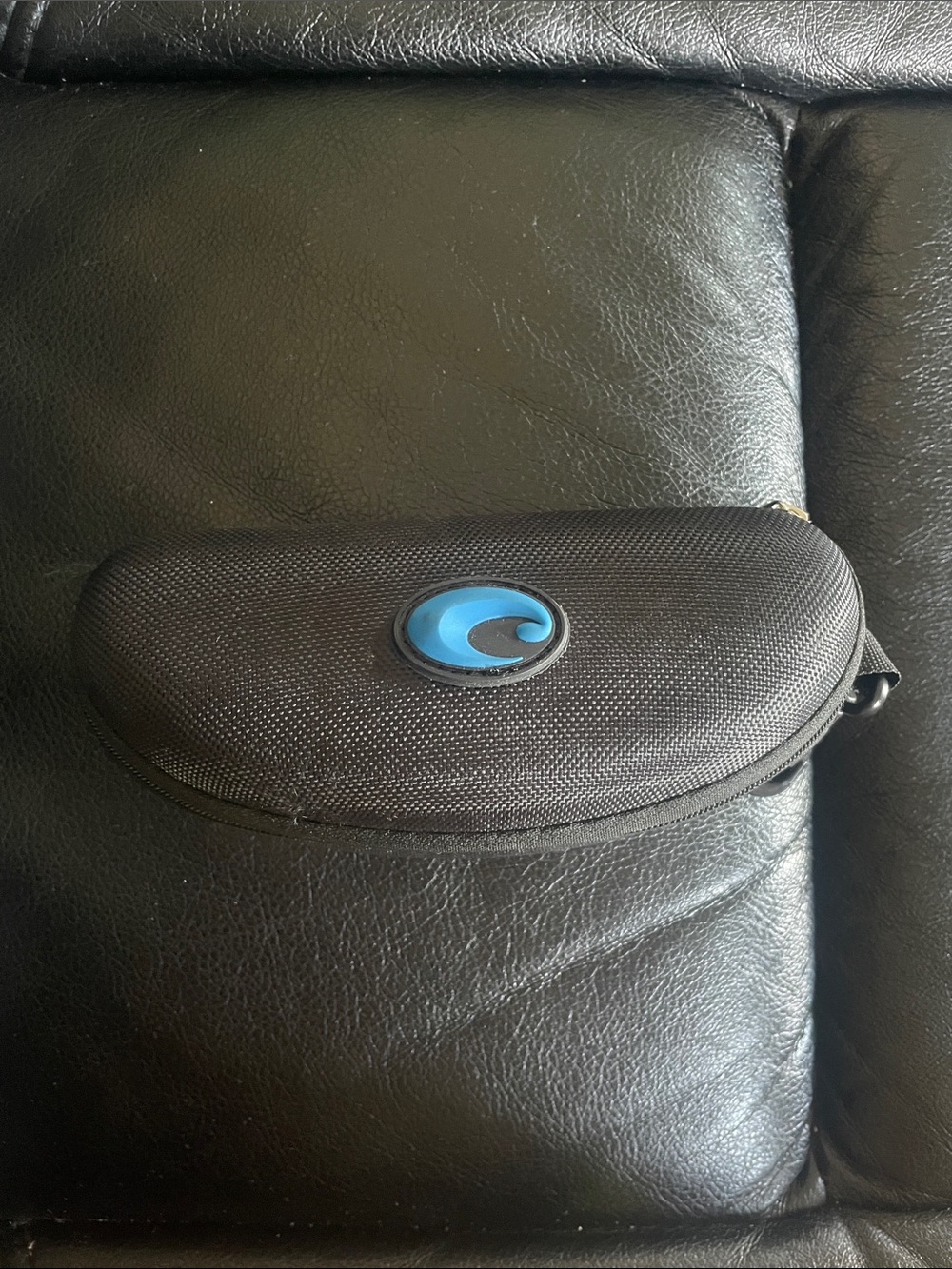 Costa Black Hard Shell empty Sunglasses Case with Blue Oval Logo